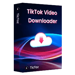 A screenshot of the TicToz Video Downloader interface, showing the option to download TikTok videos in HD quality.